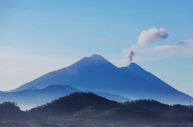 Güzel volkanlar manzara Guatemala, Orta Amerika