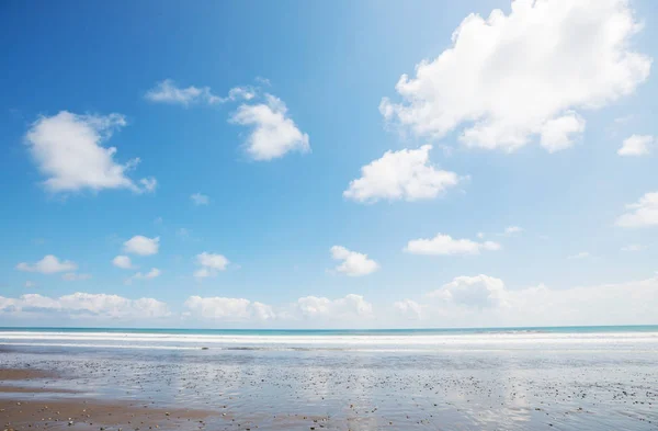 Plaża Wybrzeżu Oceanu Tle Natura — Zdjęcie stockowe