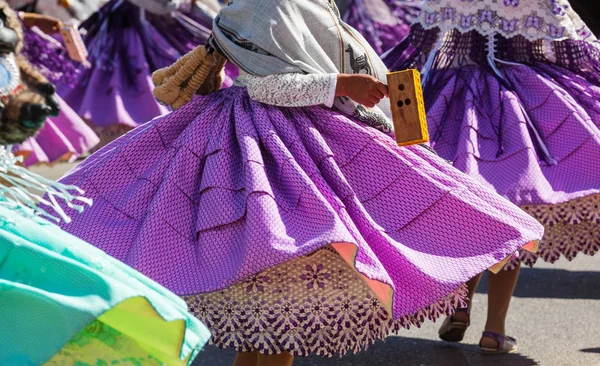 Auténticos Bailarines Peruanos Calle Ciudad — Foto de Stock