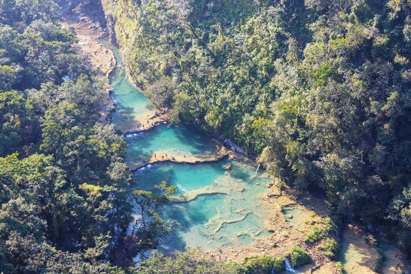 Semuc Champey Lanquin Guatemala Orta Amerika Daki Güzel Doğal Havuzlar — Stok fotoğraf
