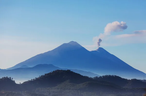 Lindos Vulcões Paisagem Guatemala América Central — Fotografia de Stock