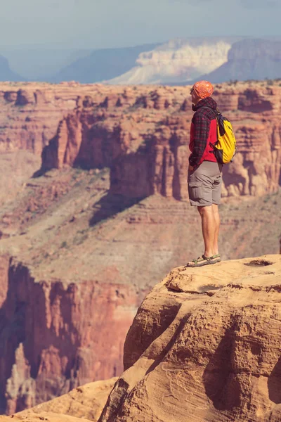 Túrázás Grand Canyon Nemzeti Parkban — Stock Fotó