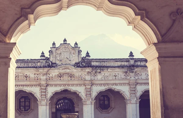 Колоніальна Архітектура Стародавньому Місті Антигуа Гватемала Центральна Америка Гватемала — стокове фото