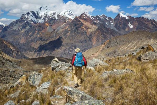 Túrázás Helyszíne Cordillera Hegyek Peru — Stock Fotó