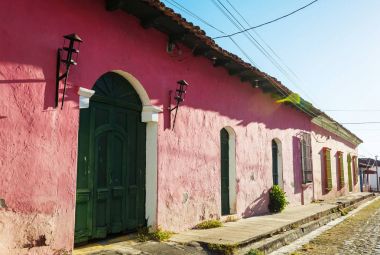 Beautiful colonial architecture in El Salvador, Central America clipart