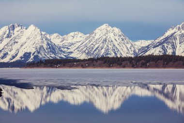 Grand Teton Milli Parkı, Wyoming, Amerika Birleşik Devletleri. Instagram filtre.