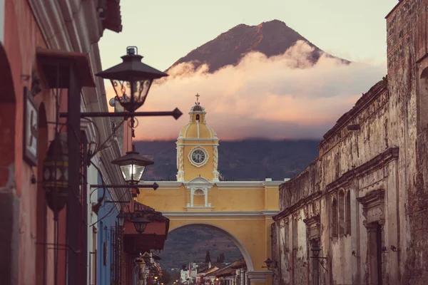 Kolonial Arkitektur Antika Antigua Guatemala Stad Centralamerika Guatemala — Stockfoto