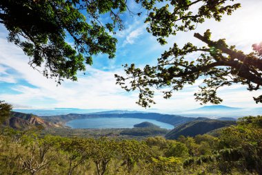 Coatepeque lake view, Santa Ana, El Salvador, Central America clipart