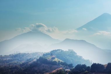 Güzel volkanlar Guatemala, Orta Amerika 'da manzara