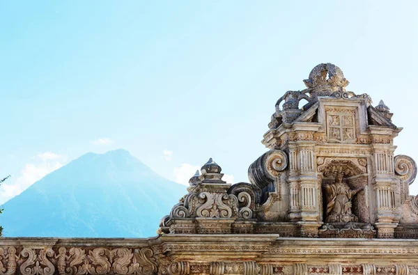 Architettura Coloniale Nell Antica Antigua Città Del Guatemala America Centrale — Foto Stock