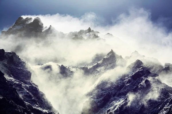 Dağların Manzarası Kanchenjunga Bölgesi Himalayalar Nepal — Stok fotoğraf