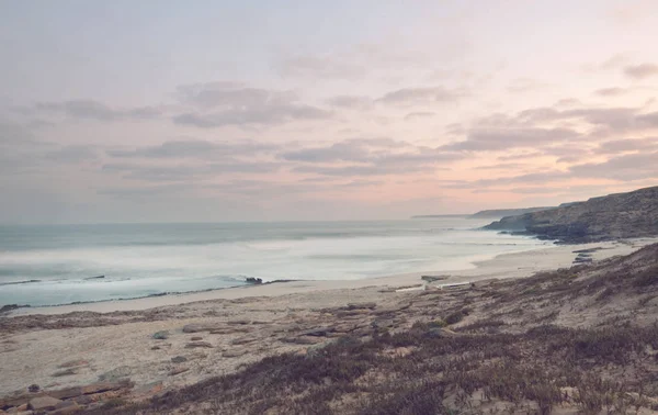 Costa Del Océano Después Del Atardecer — Foto de Stock