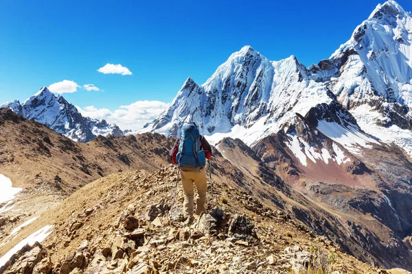 Túrázás Helyszíne Cordillera Hegyek Peru — Stock Fotó