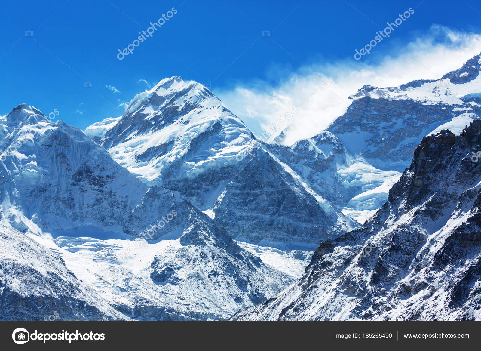 Scenic View Mountains Kanchenjunga Region Himalayas Nepal Stock Photo By C Kamchatka 185265490