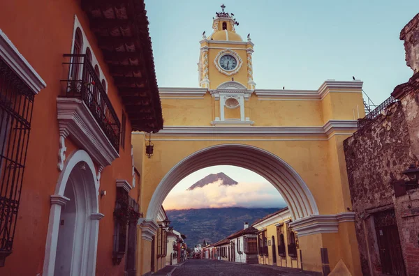 Architettura Coloniale Nell Antica Antigua Città Del Guatemala America Centrale — Foto Stock