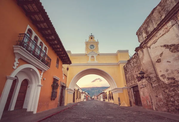 Architettura Coloniale Nell Antica Antigua Città Del Guatemala America Centrale — Foto Stock