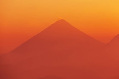 Güzel volkanlar Guatemala, Orta Amerika 'da manzara