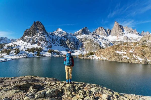 Caminhada Para Belo Lago Minaret Ansel Adams Wilderness Sierra Nevada — Fotografia de Stock