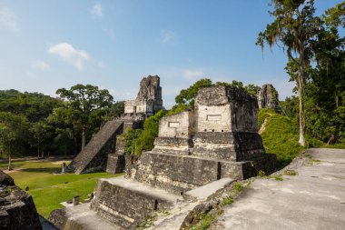 Tikal Ulusal Parkı, Guatemala, Orta Amerika 'daki ünlü antik Maya tapınakları