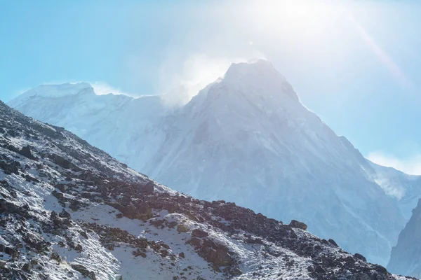 尼泊尔喜马拉雅山Kanchenjunga地区山区景观 — 图库照片