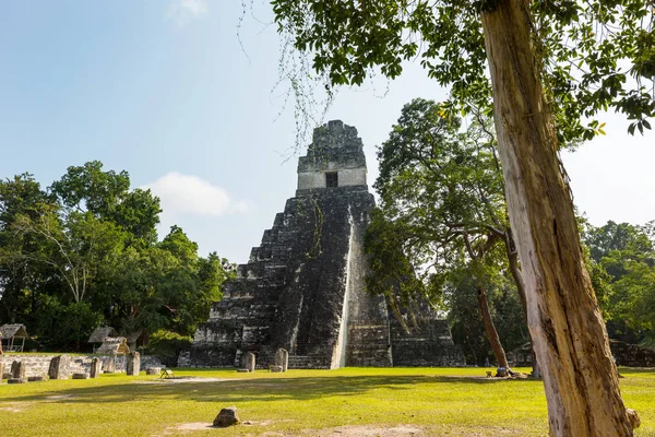 Słynne Starożytne Świątynie Majów Parku Narodowym Tikal Gwatemala Ameryka Środkowa — Zdjęcie stockowe