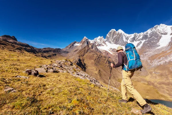 Túrázás Helyszíne Cordillera Hegyek Peru — Stock Fotó