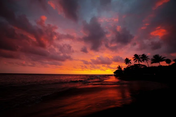Splendida Spiaggia Hawaiana Vista Panoramica — Foto Stock