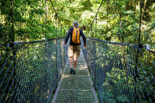 Hiking in green tropical jungle, Costa Rica, Central America