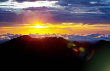 Sunset bulvarında mauna kea, hawaii