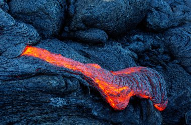 lava flow on Big Island, Hawaii clipart