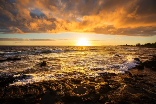 Increíble Playa Hawaiana Naturaleza Vista Panorámica — Foto de Stock