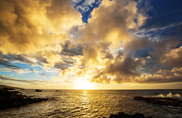 Καταπληκτική Θέα Γραφικό Χαρακτήρα Της Χαβάης Παραλία — Φωτογραφία Αρχείου