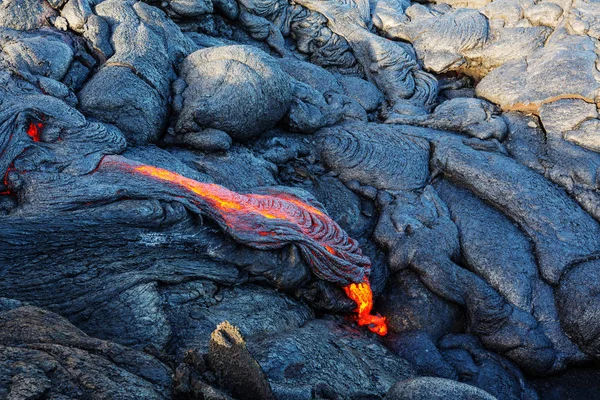 Lava Áramlás Big Island Hawaii — Stock Fotó
