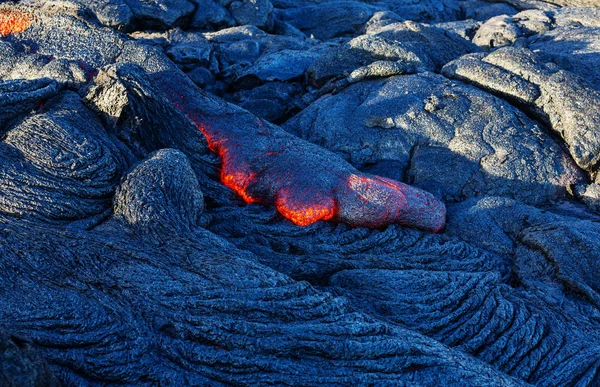 Przepływ Lawy Big Island Hawaje — Zdjęcie stockowe