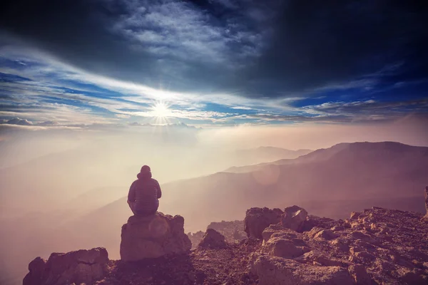 Beautiful Sunrise Scene Haleakala Volcano Maui Island Hawaii — Stock Photo, Image