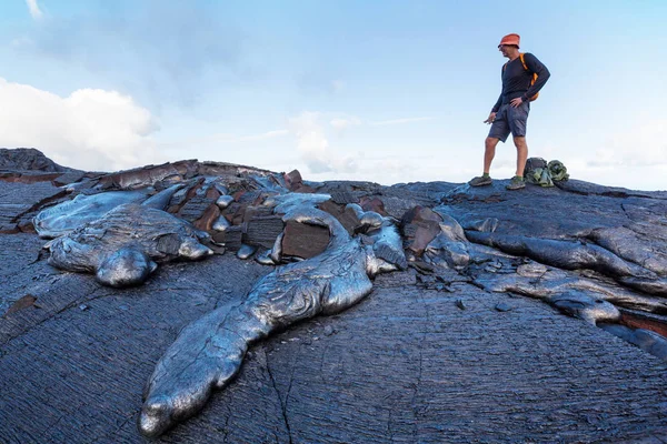 Lavastrom Auf Big Island Hawaii — Stockfoto