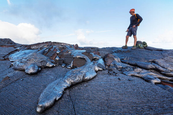 lava flow on Big Island, Hawaii
