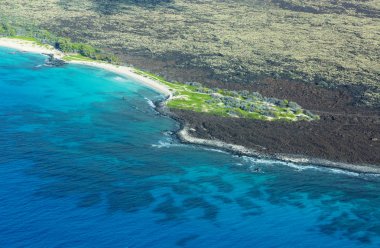 Big island Hawaii from aircraft view clipart