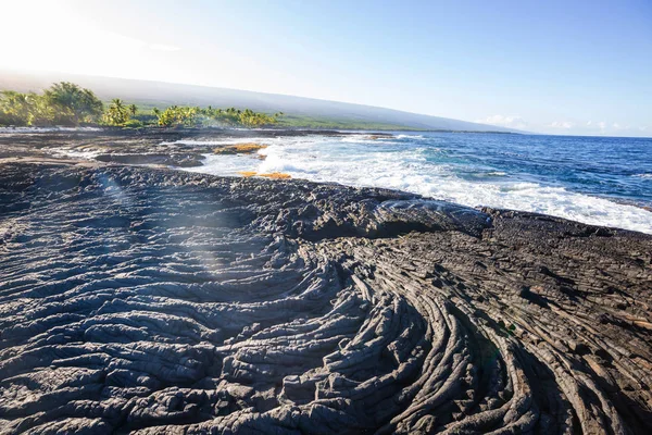 Strand Auf Großer Insel Hawaii — Stockfoto
