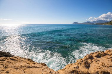 Hawaii, Oahu adasındaki güzel manzaralar.
