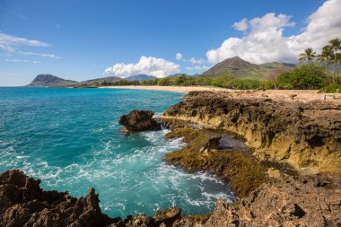 Hawaii, Oahu adasındaki güzel manzaralar.