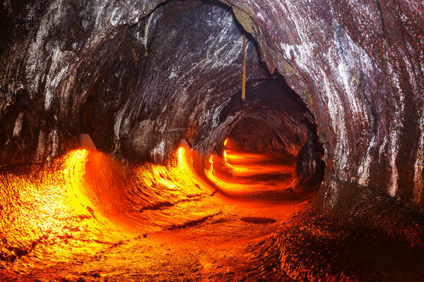 lava tube on Big island Hawaii, USA