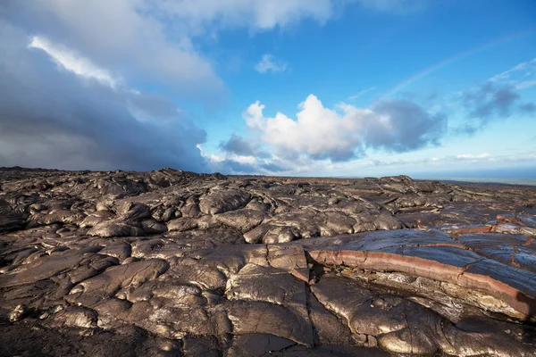 ハワイのビックアイランドに溶岩流 — ストック写真