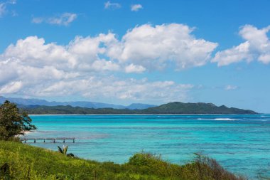 Hawaii, Oahu adasındaki güzel manzaralar.