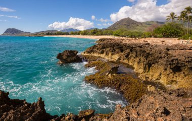 Hawaii, Oahu adasındaki güzel manzaralar.