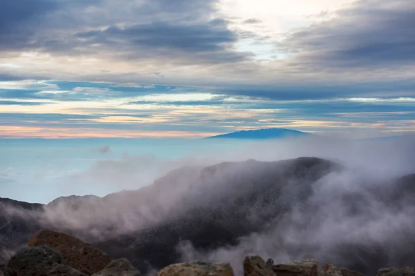 Schöne Sonnenaufgangsszene Auf Dem Vulkan Haleakala Auf Der Insel Maui — Stockfoto