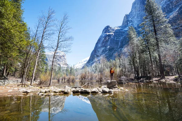 Vackra Tidiga Våren Landskap Yosemite National Park Yosemite Usa — Stockfoto