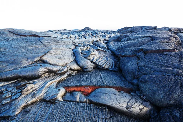 Поток Лавы Большой Остров Гавайи — стоковое фото
