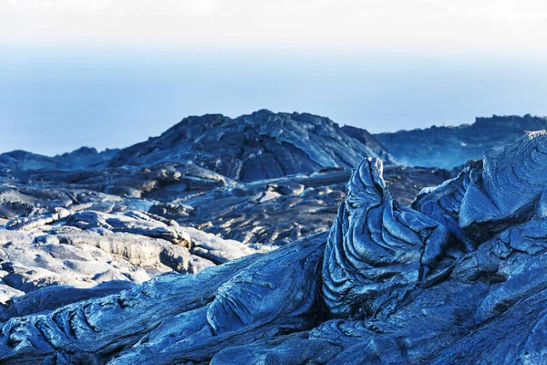 Lava Ροή Στο Μεγάλο Νησί Χαβάη — Φωτογραφία Αρχείου