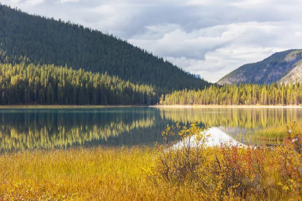 Schöne Herbstsaison Den Kanadischen Bergen Hintergrund Des Sturzes — Stockfoto